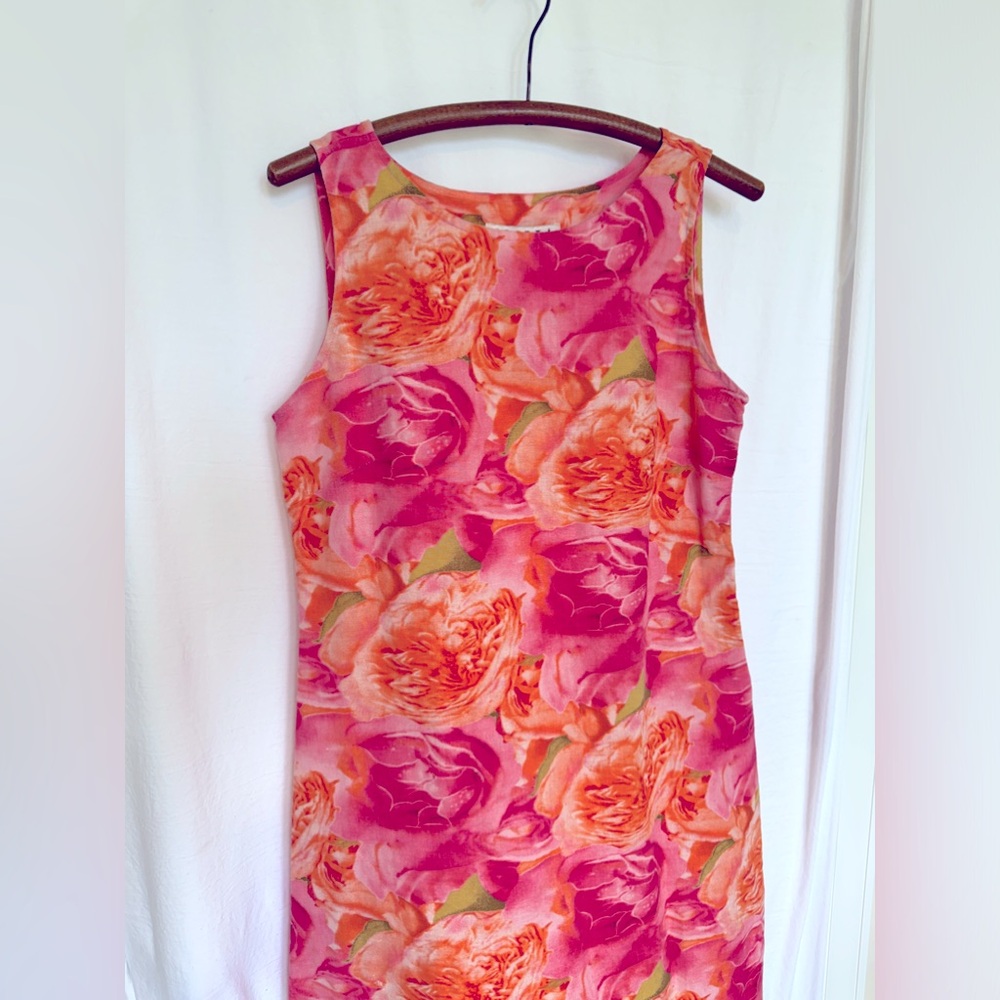 A.M.I. Pinks & Oranges Colorful Sheath Dress